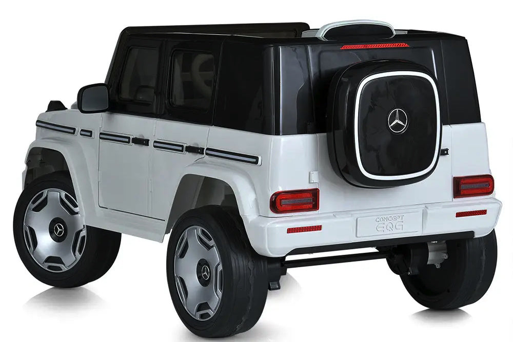 Mercedes Benz Eqg, 12 Volt Electric Children's Car With Rubber Tires, Leather Seat And More!